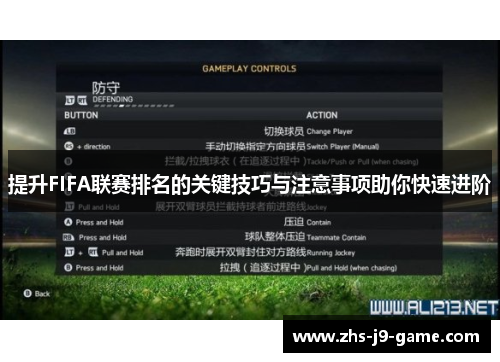 提升FIFA联赛排名的关键技巧与注意事项助你快速进阶 提升FIFA联赛排名的关键技巧与注意事项助你快速进阶